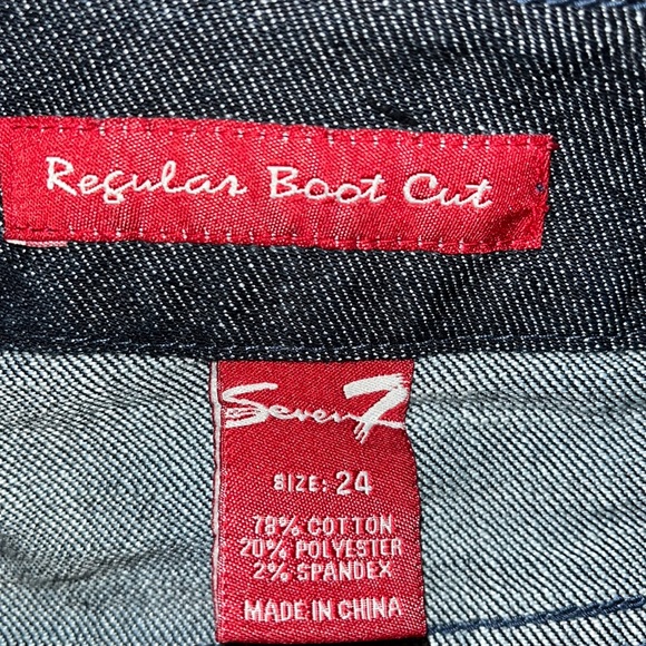 SEVEN 7 regular bootcut denim jeans. Women’s size 24 - Picture 4 of 13
